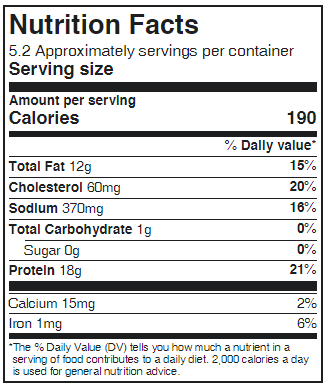 La Herencia Al Pastor Nutrition Information